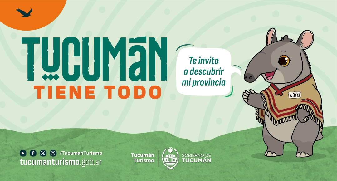 El Ente Tucumán Turismo presenta nueva marca promocional y al tapir “Wayki”,  la primera mascota institucional para difundir la provincia - Web  Institucional Tucumán Turismo